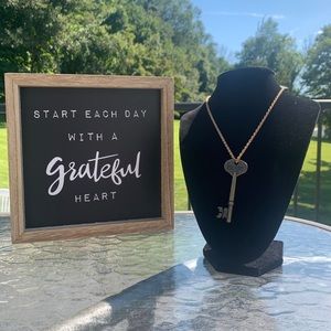 Heart-Shaped Key Necklace - Brand New, Excellent Quality